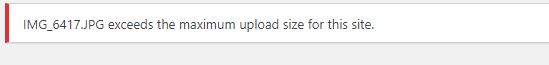 Error Max upload size