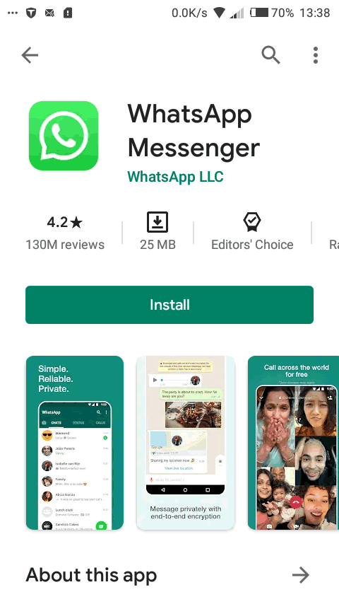 Restoring WhatsApp