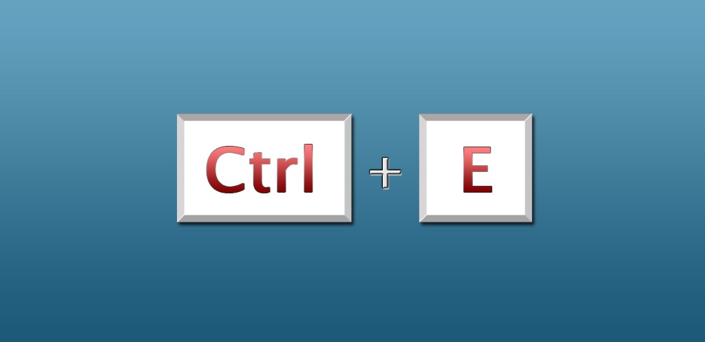 key board press the control + E