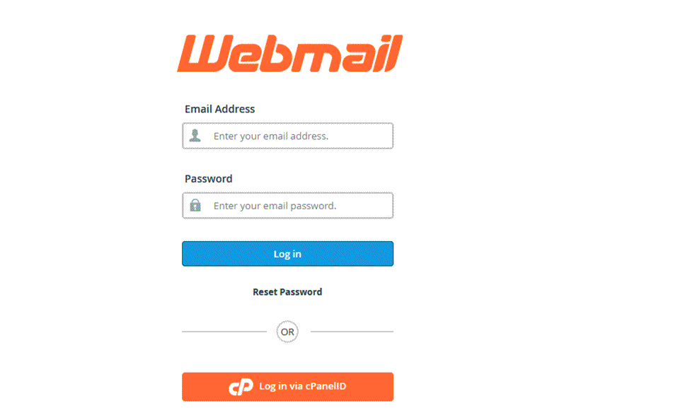 Login into your webmail